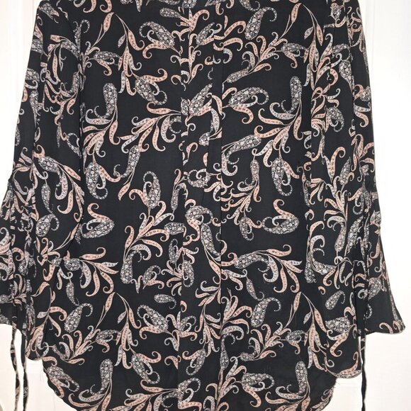 41 Hawthorn Trina Bell Sleeve Blouse  XLP | Black - Picture 9 of 9